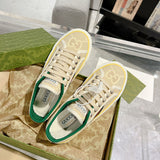 Women's Tennis 1977 Cream/Original GG Canvas Low-Top Sneakers |606110 HVK20 9766