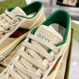 Women's Tennis 1977 Cream/Original GG Canvas Low-Top Sneakers |606110 HVK20 9766
