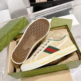 Women's Tennis 1977 Cream/Original GG Canvas Low-Top Sneakers |606110 HVK20 9766