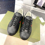 Men's Ace Series Black GG Crystal Canvas Sneakers |760775 FACRF 1163