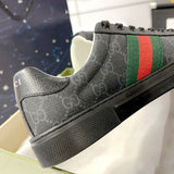 Men's Ace Series Black GG Crystal Canvas Sneakers |760775 FACRF 1163