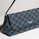 2026 Medium Shoulder Bag, Blue GG Washed Denim 874744 FAF8V 4042