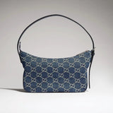 2026 Small Underarm Bag/Shoulder Bag (Dark Blue GG Denim) 874743 FAF8V 4042